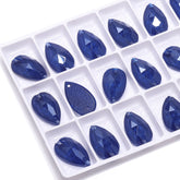 Mocha Sapphire Drop Shape High Quality Glass Sew-on Rhinestones